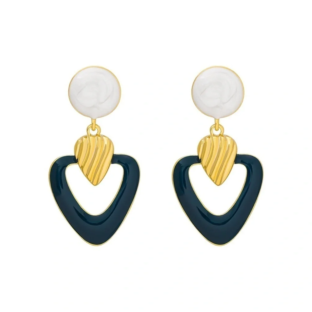 *DAGNY* Gold x Blue Fashion Dangle Earrings